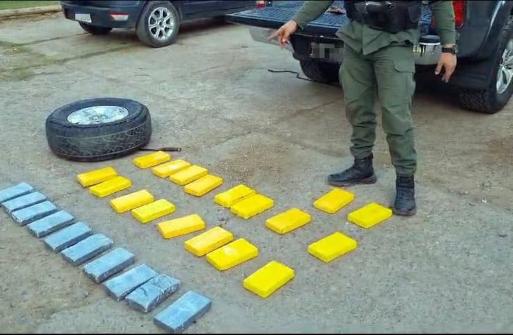 La Cocaína detectada en Salta que venía a Mendoza. / Gentileza Gendarmería Nacional.