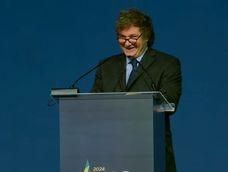 Javier Milei y su discurso en la CPAC, en Brasil / Foto captura Los Andes