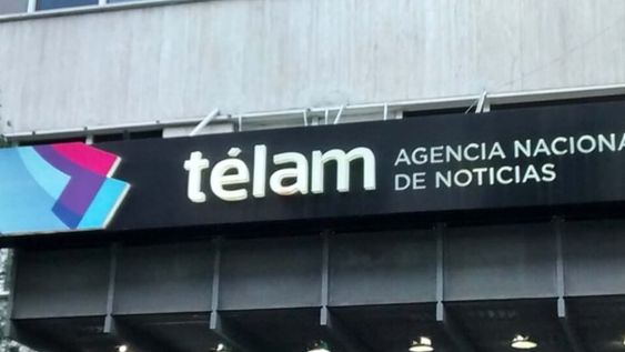 Fachada del edificio de la agencia oficial de noticias. (Télam)