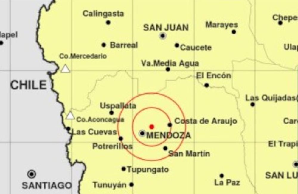 Leve sismo se sintió en Mendoza.