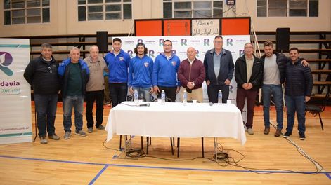 Rivadavia Basquet presentó la primera burbuja de la Liga Argentina que se disputará en nuestra provincia. / Gentileza: Salto Inicial.