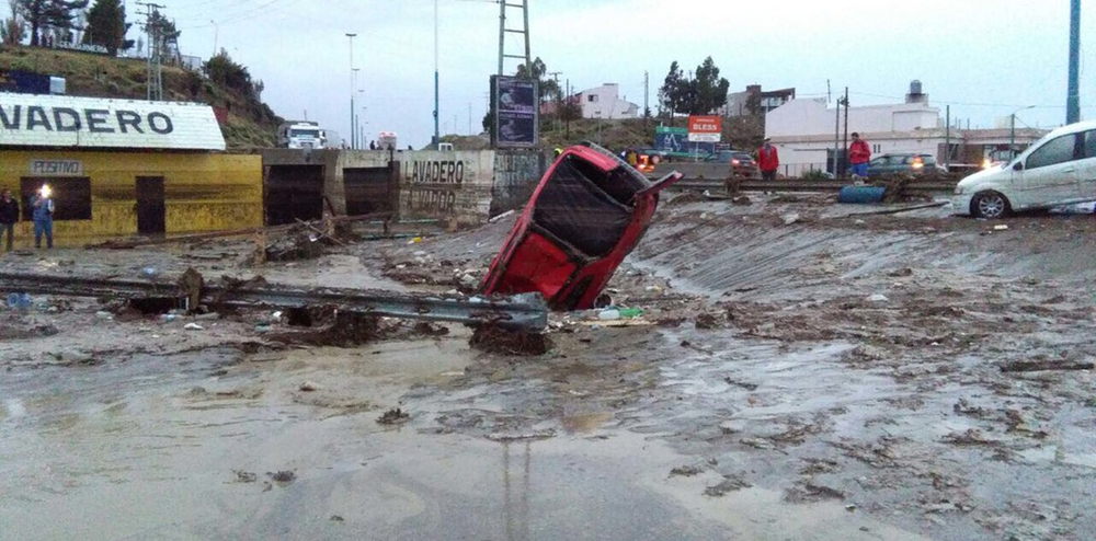Temporal en Comodoro Rivadavia.