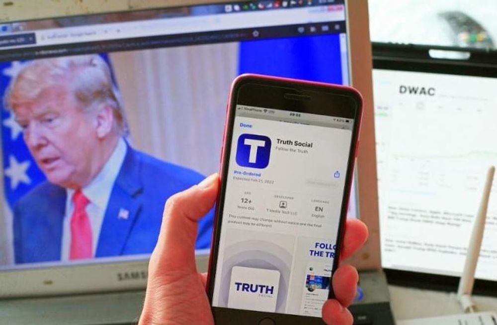 Truth social, la red social de Donald Trump, ex presidente de Estados Unidos.