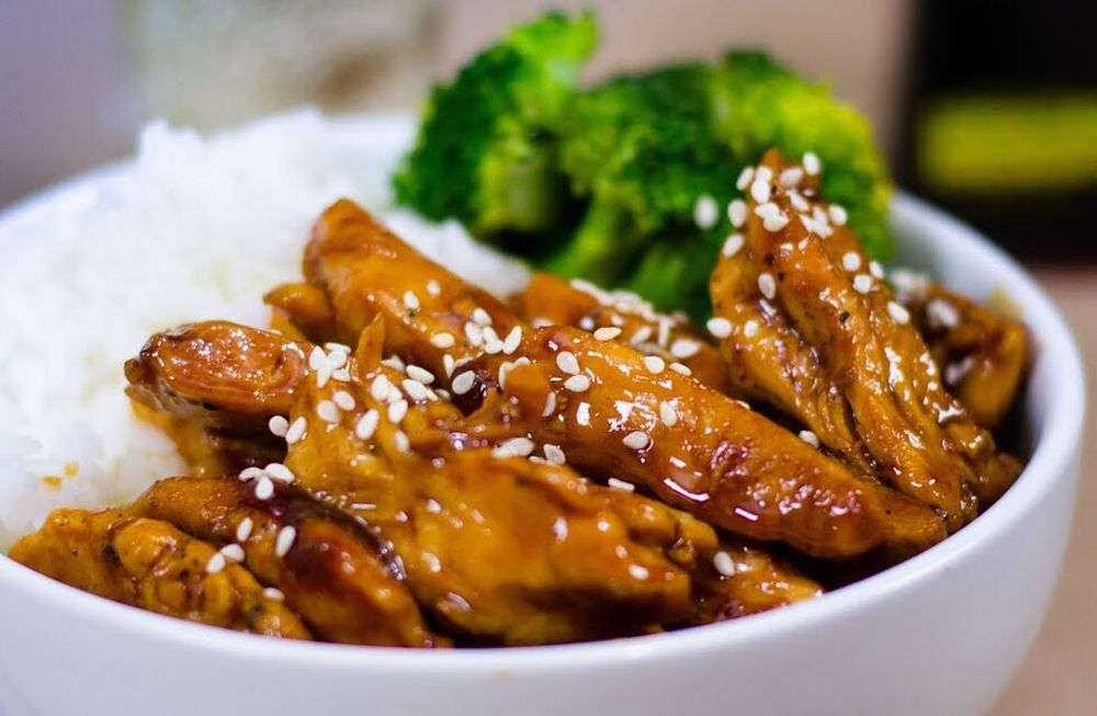 Riquísimo: Pollo con salsa teriyaki
