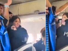 Dalma Maradona emocionó a un avión repleto de hinchas argentinos.
