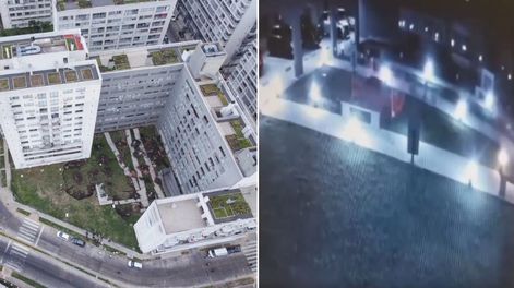 El video del derrumbe en Parque Patricios