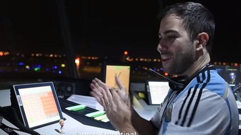 Genial video: así despidieron a la Selección argentina desde la torre de control en Ezeiza