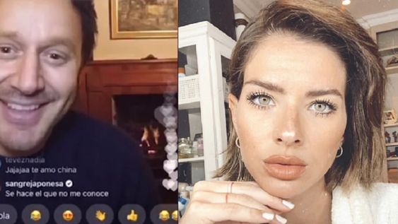 La China Suárez intervino en un vivo de Vicuña y lo desconcentró: “Se hace el que no me conoce”