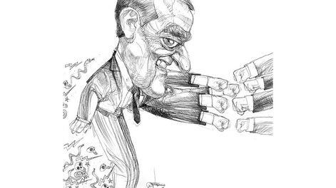 El gobernador Suárez suma aliados a Cambio Mendoza a días del cierre de listas electorales. Caricatura: Gabriel Fernandez.