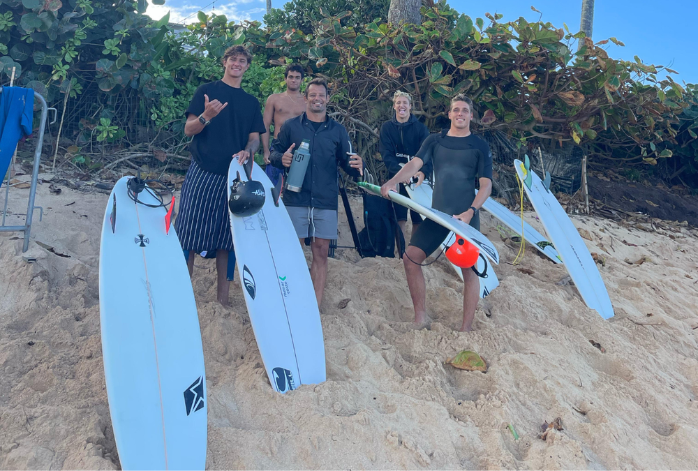 La banda argentina en Hawái, incluidas tres joyas del semillero. Llevando el surf a otro nivel
