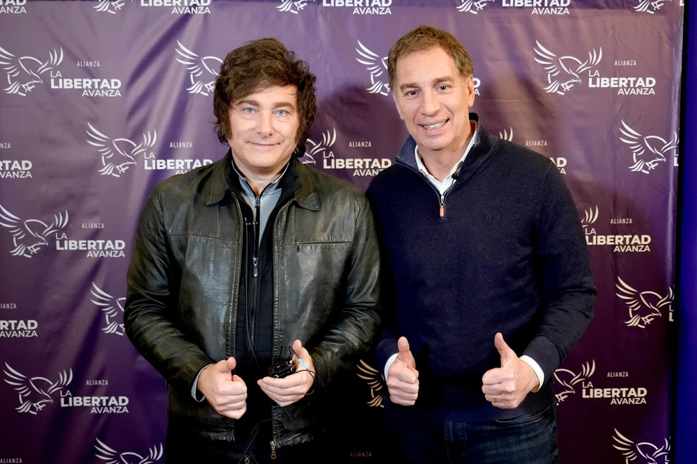 Javier Milei junto a Diego Santilli&nbsp;&nbsp;