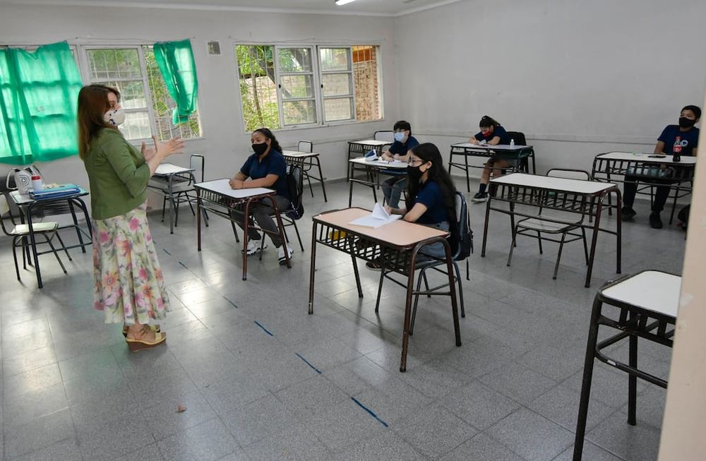 Desde la DGE afirman que la presencialidad ha mostrado en este primer mes que hay poca inasistencia, tanto de estudiantes como de docentes. Foto: Orlando Pelichotti / Los Andes