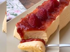 como hacer un delicioso cheesecake casero de frutillas y en menos de 5 minutos