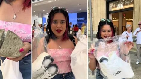 Los Andes | La joven argentina logró que le cambien su par de zapatillas que estaba destrozado.