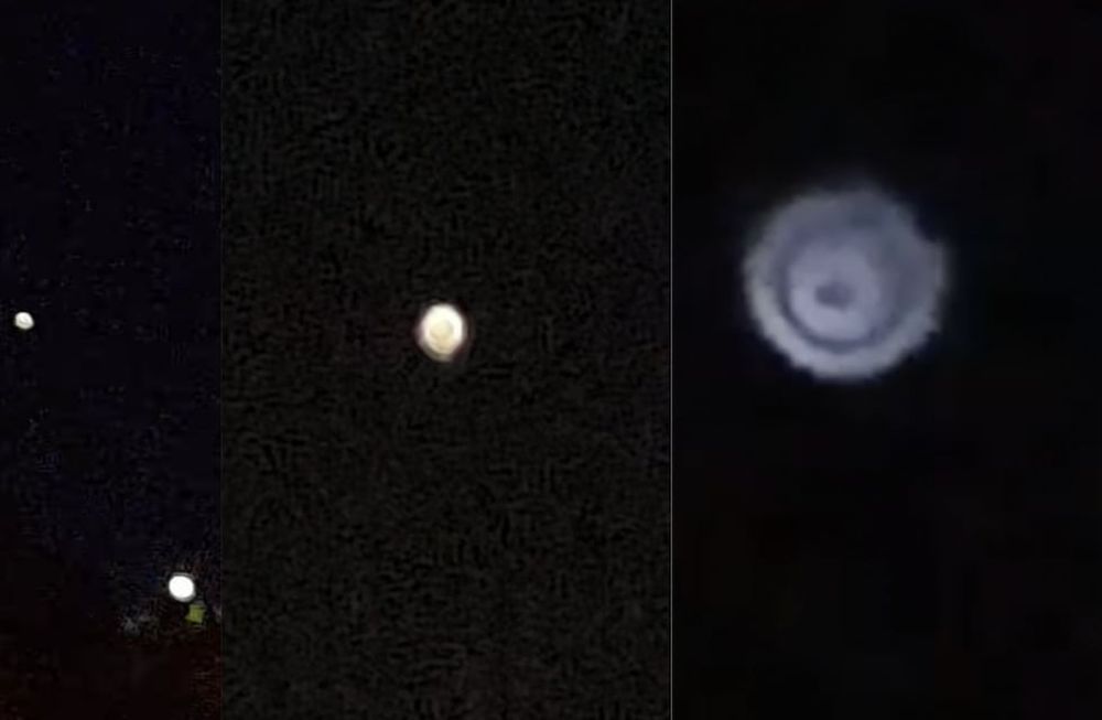 Las dos primeras imágenes son las subidas por Pía López. La tercera corresponde a una mujer de Alicante, España, la cual asegura haber visto algo similar. / Foto: Gentileza