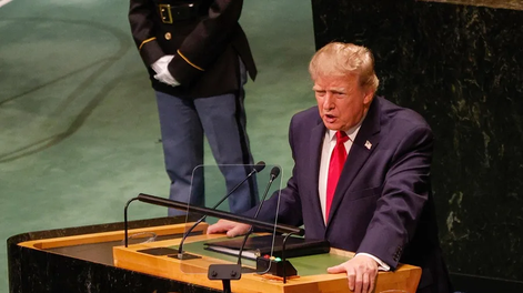 El presidente estadounidense Donald Trump durante su intervención ante la Asamblea General de la ONU