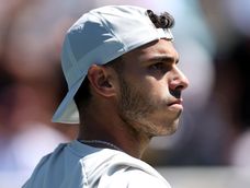 TENIS. Francisco Cerúndolo disputa el segundo punto en juego, de la serie entre Países Bajos y Argentina TENIS. Francisco Cerúndolo disputa el segundo punto en juego, de la serie entre Países Bajos y Argentina