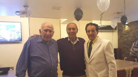 Los Andes | Victorino Alfredo Polaco Torres, Carlos Gil Aceituno y el Maestro Víctor Legrotaglie, en uno de los últimos encuentros. Gentileza / Oscar Casares.