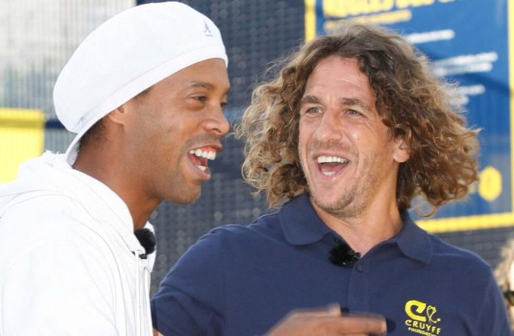 Ronaldinho sigue haciendo de las suyas: mirá el caño a Pujol