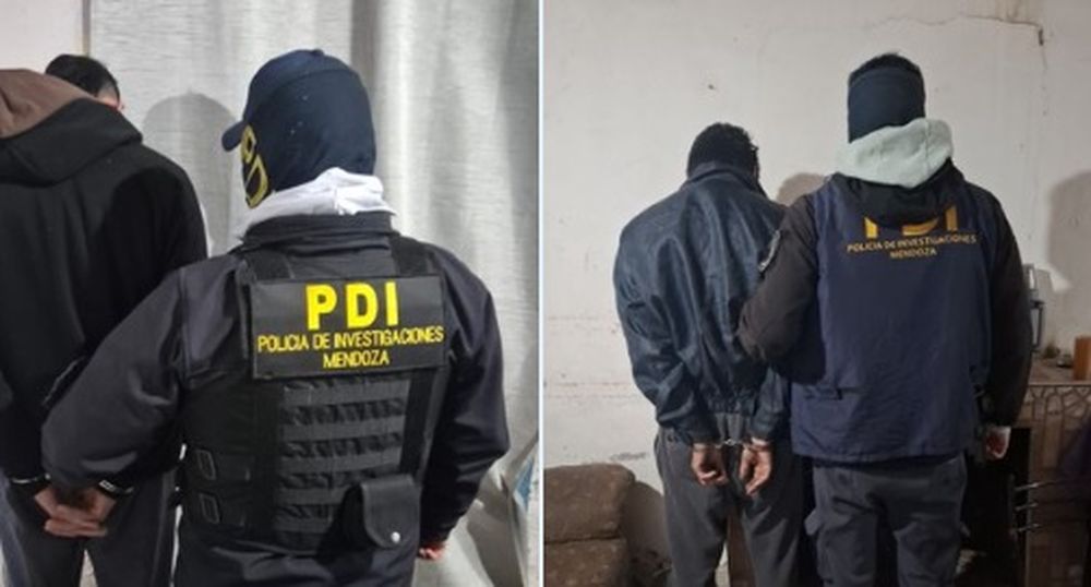 Los dos sujetos detenidos en Palmira. Gentileza Ministerio de Seguridad.&nbsp;