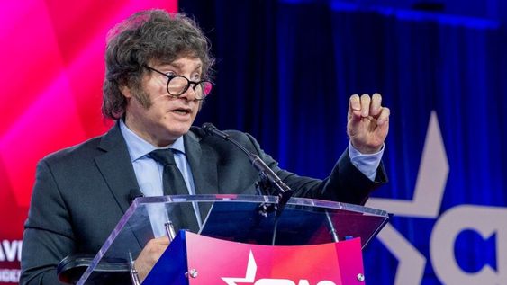 Javier Milei en su discurso en la Conferencia de la Acción Política Conservadora (CPAC).