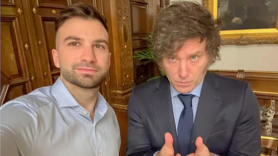 Javier Milei junto a Mauricio Novelli, investigado en el caso LIBRA.