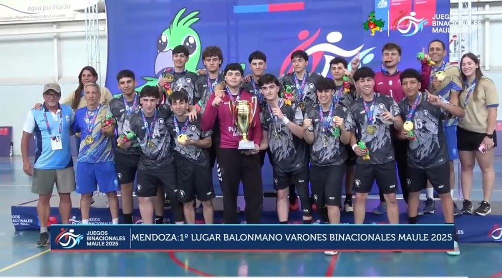 Handball. Los chicos dorados de Mendoza que dieron la vuelta olímpica en Los Juegos Binacionales disputados en la Ciudad de Talca en Chile.