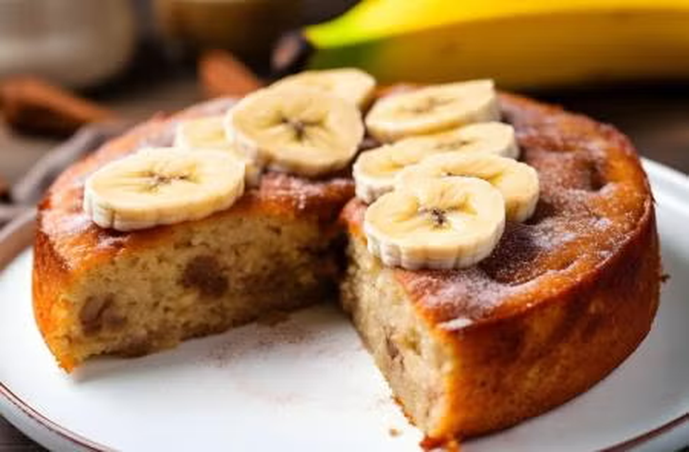 Quick Recipes: Vegan Banana Cake with Only 3 Ingredients.
