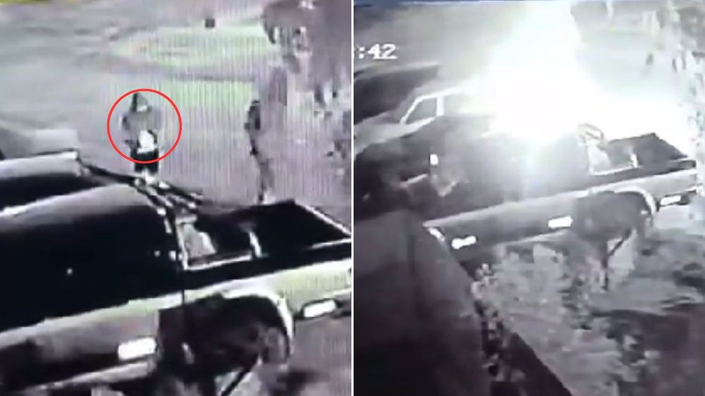 Cámaras de seguridad captaron a tres hombres iniciando fuego en el centro de la localidad de El Bolsón, en la Patagonia.&nbsp;