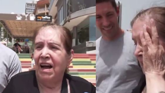 Con gran admiración por el paisaje e intentando captar hasta el último detalle, la mujer comentó: “¿Esto hasta dónde llega? Qué bonito es esto, dios mío. Es precioso” Foto: Captura video RTVE