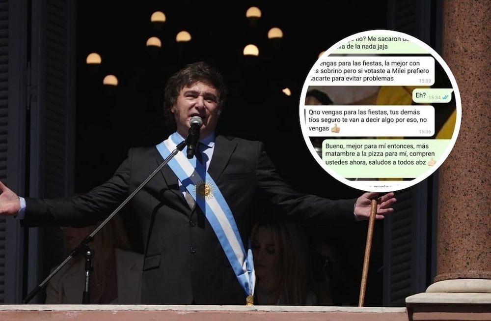 Su tío lo dejó afuera de la cena de Navidad porque votó a Milei