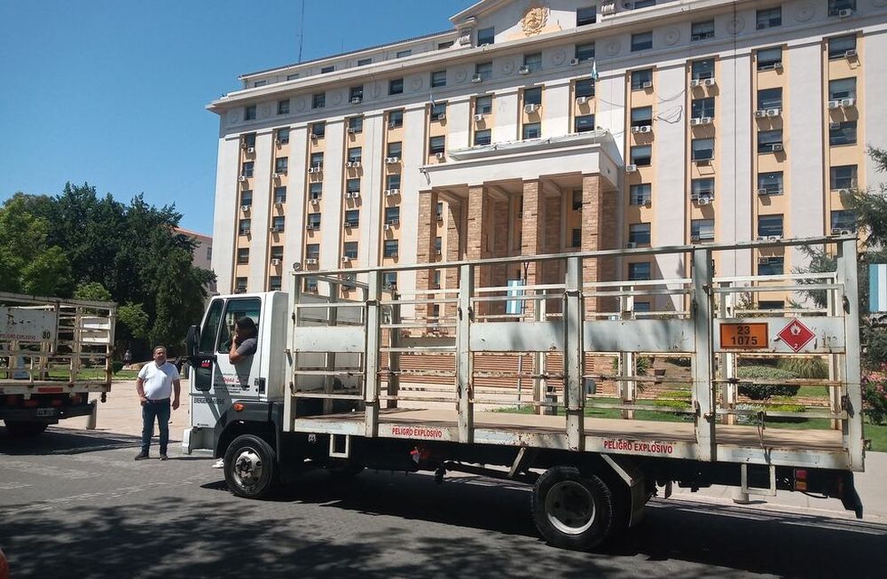 Protesta de distribuidores de garrafa en Mendoza