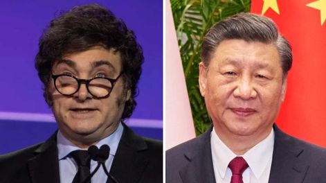 Javier Milei y el presidente de China.