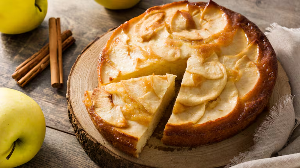 Tarta de manzana sin harina con ingredientes simples, buena nutrici&oacute;n, recetas f&aacute;ciles y comida casera.