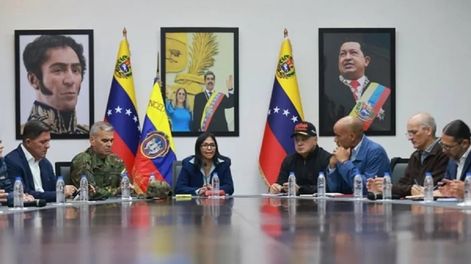 Delcy Rodríguez y su equipo de trabajo en el gobierno de Venezuela