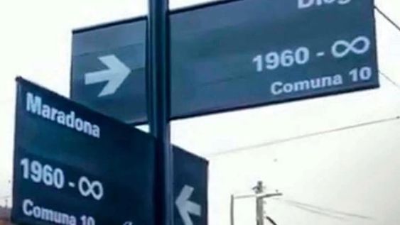 Un hincha transformó las calles Segurola y Habana en Diego y Maradona