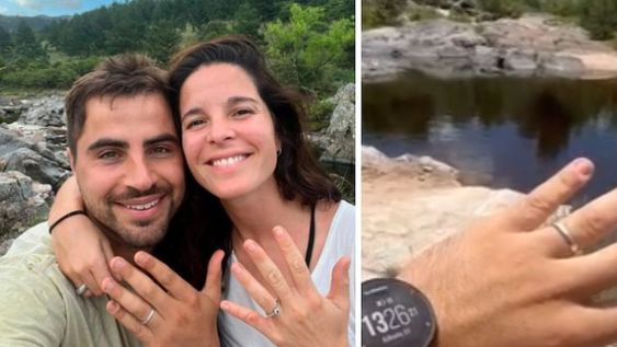 Luego de una búsqueda de 20 minutos, Juan Pablo encontró el anillo