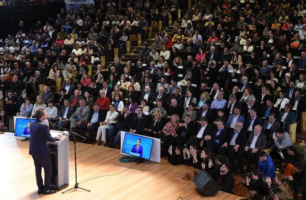 El ministro-candidato Sergio Massa presentó el nuevo proyecto de ley de Financiamiento Educativo hace 14 días. Foto Gentileza