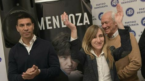 Los Andes | Los aliados locales del libertario se mostraron felices por los resultados que el economista obtuvo en nuestra provincia. Fotos Orlando Pelichotti.