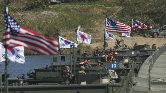 Ejercicios militares conjuntos entre Corea del Sur y EE.UU.Imagen de archivo.