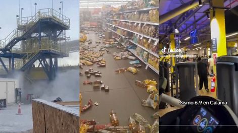 Videos del fuerte sismo de 6.9 en Chile que provocó daños y cortes de luz