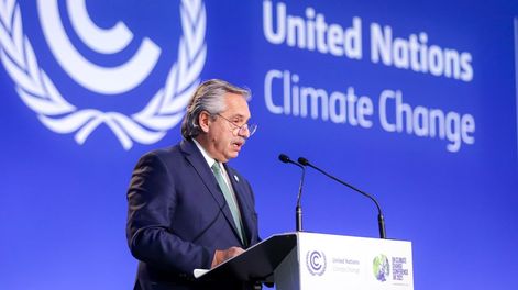 Los Andes | El presidente Alberto Fernández brindó una exposición en la Cumbre de Líderes de la Conferencia de las Naciones Unidas sobre el Cambio Climático (COP26). Foto: Presidencia de la Nación