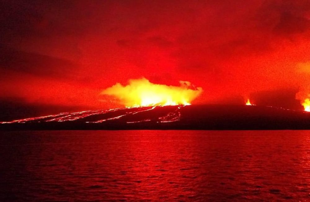 Evalúan la erupción del volcán Sierra Negra en Isla Galápagos