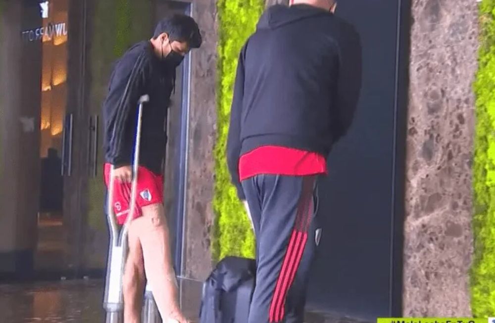 El paraguayo habló a pocas horas de haber sufrido una fractura de tibia y peroné y agradeció el apoyo recibido. Además, contó cómo fue el encuentro con Aldair Rodríguez. / Gentileza.