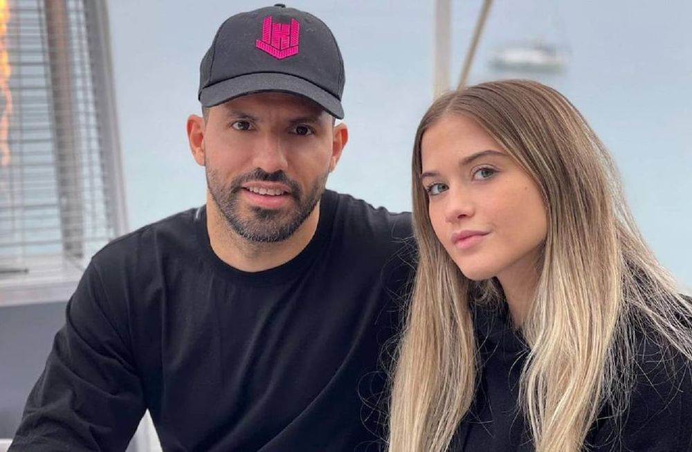 El Kun Agüero y Sofía Calzetti. (Instagram @kunaguero)